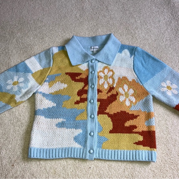 Colorful Button-Up Cardigan - Picture 2 of 8